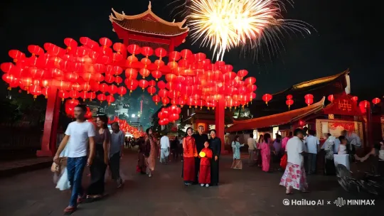 生成一段动态的大年初一拜年短篇 by Hailuo AI Video Generator