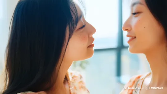 创意描述

 "After the kiss, the identical twin sisters turn to the camera, smile, and put their arms around each other's shoulders." by Hailuo AI Video Generator