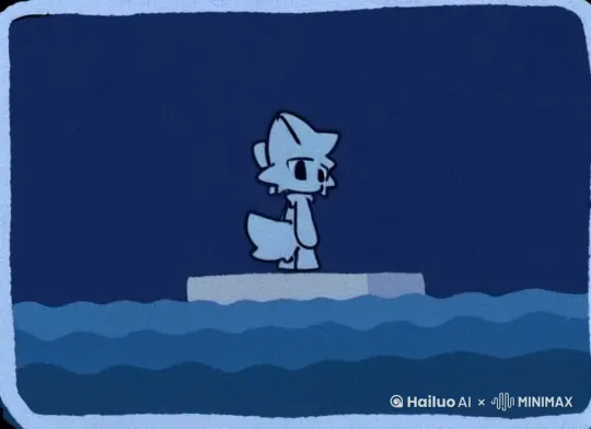 静静地看着我，随后转头向远方走去 by Hailuo AI Video Generator