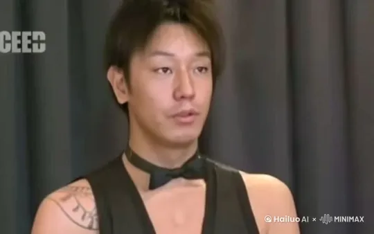 这个服务员右转去厨房拿菜了，然后出来时端来了一盘长条状的巧克力 by Hailuo AI Video Generator
