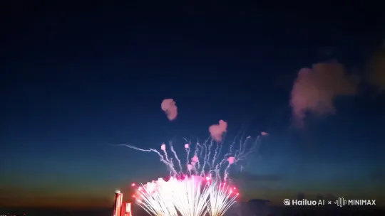 七彩祥云烟花🎆
 by Hailuo AI Video Generator