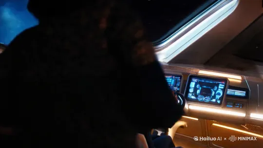 一个人驾驶着宇宙飞船和AI机器人一起前往火星的最后经历了重重困难顺利到达了火星要有科幻片顶尖水平 by Hailuo AI Video Generator