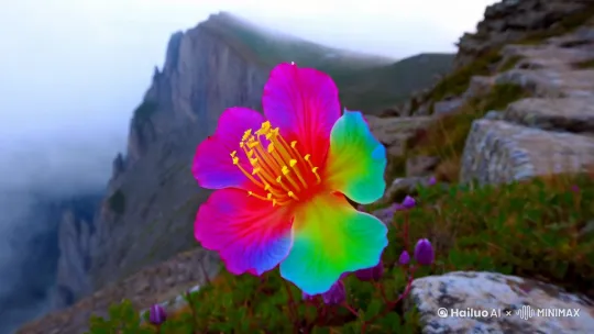 开在山顶的引魂花。 by Hailuo AI Video Generator