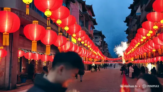 合家欢乐，喜迎新春，蛇年大吉 by Hailuo AI Video Generator