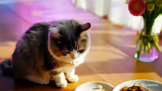 小猫在吃饭
 by Hailuo AI Video Generator