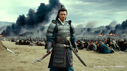 三国赵云，
乱世孤忠，一枪守苍生 by Hailuo AI Video Generator