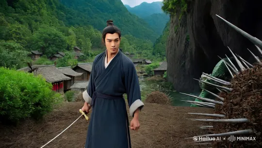 从前，有一个美丽的小村庄，被青翠的山峦和潺潺的溪流环绕。这个村庄里生活着一个勇敢的年轻农夫，名叫李明。李明长得高大英俊，拥有一双锐利的眼睛和一颗聪明的心。他在村民中享有很高的声誉，因为他勤劳、诚实，还有一身好武艺。有一天，村庄附近的森林里出现了妖怪。这个妖怪长相恐怖，绿色的皮肤像蛇般滑腻，头上长着两只弯曲的角，眼睛里透露着邪恶的光芒。它开始骚扰村民，偷走他们的食物和家畜，甚至还敢直接攻击村民。大家都害怕这个妖怪，没人能制服它。李明看到村民们生活在恐惧中，决心要拯救他们。他向村长保证，要与这个妖怪进行一场决斗。村长感动于李明的勇气和决心，把村子里最好的剑交给了他。李明踏上了寻找妖怪的道路。他在森林里走了很久，终于找到了妖怪的藏身之地。那是一个黑暗的洞穴，洞穴的入口长满了带刺的灌木，显得格外阴森。李明勇敢地挥舞着剑，踏进了洞穴。他与妖怪展开了一场惊心动魄的战斗。李明的剑法精准，每一次都能击中妖怪的要害。但妖怪也很厉害，它的攻击让李明感到无处可逃。战斗越来越激烈，李明的伤口越来越多，但他没有放弃。最后，他利用聪明的心，想出了一个办法。他假装败退，引诱妖怪追赶他。在一块巨大的石头旁边，李明突然转身，用尽全身力气将剑插入了妖怪的心脏。妖怪惨叫一声，化成了一道绿光消失在空中。李明胜利了，他艰难地走出洞穴，回到了村子。村民们为他欢呼鼓掌，感激不已。从此以后，他们再也不用担心妖怪的侵扰，生活恢复了平静。李明从此成了村子里的英雄，人们都尊敬地称他为“降妖英雄”。每次提起他，大家都会竖起大拇指，赞叹他的勇敢和智慧。李明谦虚地笑着，说他只是做了应该做的事。时间流逝，李明慢慢变老，但他那颗勇敢无畏的心从未改变。他用自己的经历教育村里的年轻人要勇敢面对困难，不畏艰险。他还告诉他们，外表的美丽并不是衡量一个人的标准，内心善良和勇敢才是真正的美。 by Hailuo AI Video Generator