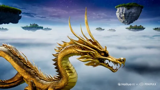 我是龙族万年来唯一的五爪金龙，因得到天族重视与天帝之女缔结婚约，可当我率领大军守卫天界归来后，却发现全族被..... " by Hailuo AI Video Generator