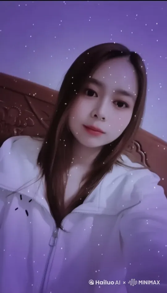 微笑着对我用嘴来了一个飞吻 by Hailuo AI Video Generator