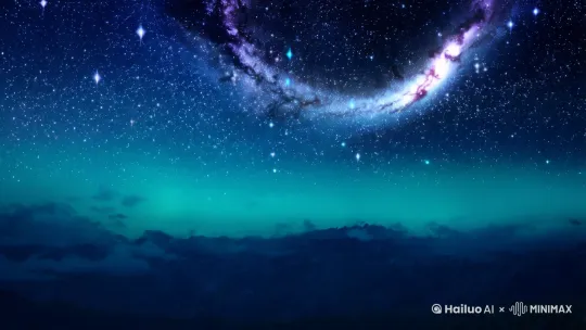 宫崎骏风格
画面: 夜空中，繁星点点，银河如同一条璀璨的丝带横跨天际。镜头缓慢下移，展示一片宁静的森林。
角度: 俯视，逐渐变为平视。
动作: 镜头缓慢移动，营造宁静和神秘的氛围。
音效: 轻柔的风声，树叶沙沙作响，远处传来夜鸟的鸣叫。
时长: 10秒 by Hailuo AI Video Generator