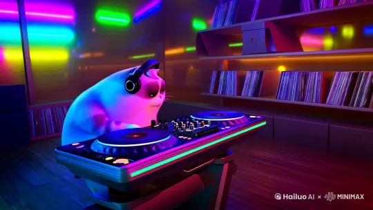 帮我生成一个打碟的肥猫视频 by Hailuo AI Video Generator