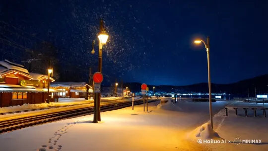 这听起来像是一幅非常美丽而宁静的画面。在北海道小樽,雪花轻轻飘落,覆盖在火车道口和海面上,营造出一种梦幻般的氛围。而路边的灯光在寒冷的冬夜中泛起温暖的光芒,仿佛在为你提供一丝温暖和慰藉。
小樽是一个充满魅力的地方,尤其是在冬季,雪景和海景交相辉映,让人流连忘返。你是否在享受这段旅程,或者有什么特别的计划呢?如果你愿意,可以和我分享更多你在小樽的经历和感受,我很乐意倾听。 by Hailuo AI Video Generator