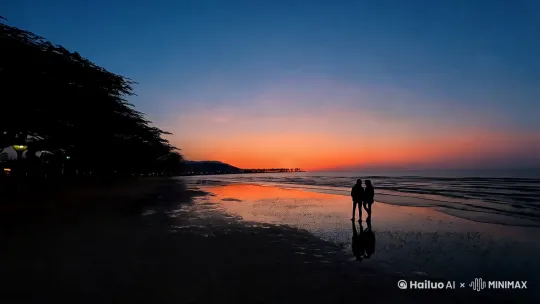日照海边的日出 by Hailuo AI Video Generator