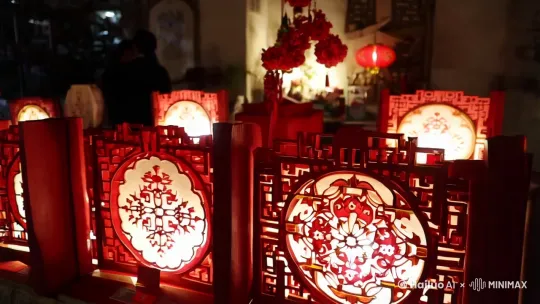 红红火火剪纸风 传统年味扑面来 by Hailuo AI Video Generator