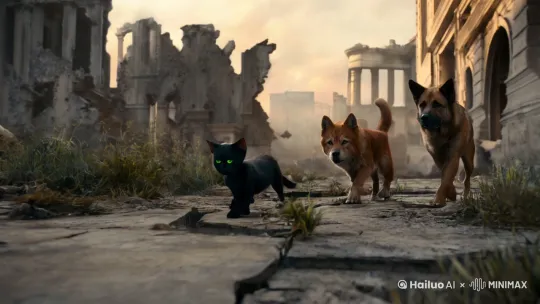 猫狗世界大战 by Hailuo AI Video Generator