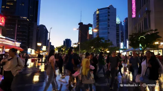 人山人海的城市 by Hailuo AI Video Generator
