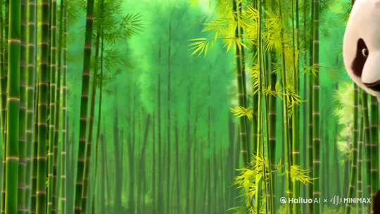 在一个阳光明媚的早晨，竹林里弥漫着清新的空气，竹叶在微风中轻轻摇曳，发出沙沙的声音。一只圆滚滚的熊猫慢悠悠地走进了竹林，它的名字叫圆圆。圆圆今天有一个重要的任务——砍竹子。

圆圆首先用鼻子嗅了嗅，选择了一根又粗又长的竹子。它用前爪轻轻地拍了拍竹子，确认这根竹子足够结实。然后，圆圆用它那强壮的后腿支撑住身体，前爪紧紧抱住竹子，开始用力地摇晃。随着“咔嚓”一声，竹子被圆圆成功地砍了下来。

圆圆满意地坐在地上，开始享用它的劳动成果。它用灵巧的前爪剥开竹子的外皮，露出里面嫩绿的竹芯。圆圆津津有味地啃着竹子，发出“嘎吱嘎吱”的声音，仿佛在享受一顿丰盛的早餐。

吃完竹子后，圆圆心满意足地躺在竹林里，懒洋洋地晒着太阳。竹林里又恢复了宁静，只有微风轻拂竹叶的声音和偶尔传来的鸟鸣。圆圆闭上眼睛，享受着这片刻的宁静。 by Hailuo AI Video Generator