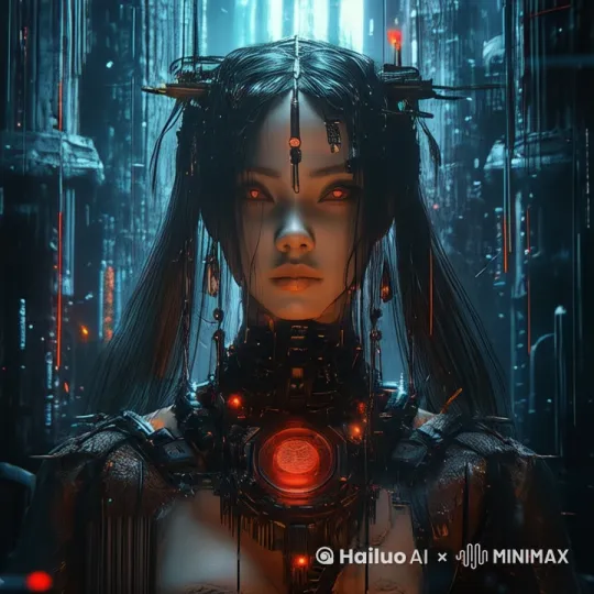 张开双臂，镜头拉远，周围闪烁，烟雾，LED，霓虹 by Hailuo AI Video Generator