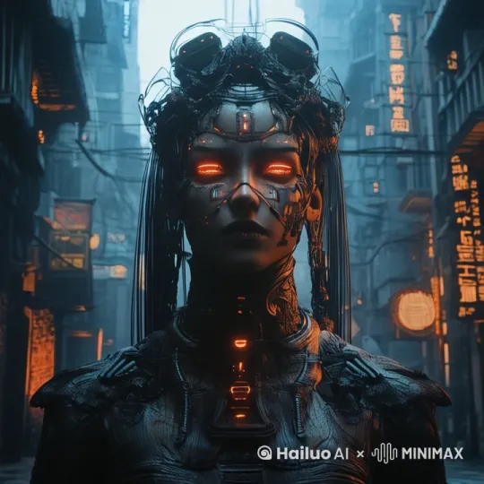 张开双臂，镜头拉远，周围闪烁，烟雾，LED，霓虹 by Hailuo AI Video Generator