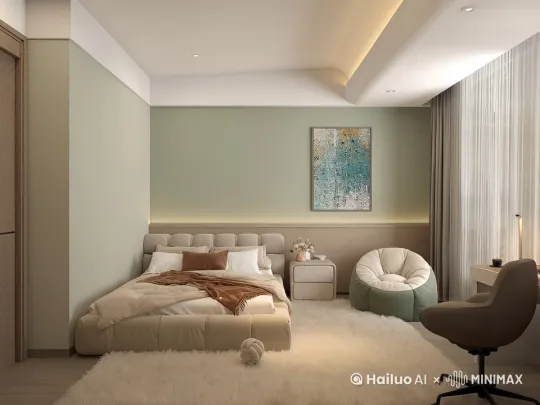 高中生重左边走出来坐在休闲沙发上上看书 by Hailuo AI Video Generator