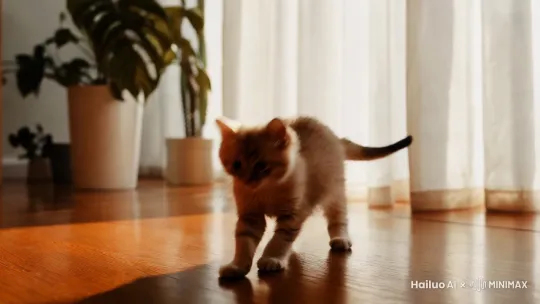 小猫做运动 by Hailuo AI Video Generator