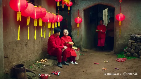### 1. **确定视频主题和风格**
   - **主题**：动漫风格，春节期间的乡村生活，邻里之间的温馨互动。
   - **风格**：温馨、亲切、接地气，带有浓厚的节日氛围。

### 2. **编写脚本**
   - **场景设定**：一对情侣坐在村子巷子端头，旁边有几户邻居家的大门，巷子口挂着红灯笼，地上有鞭炮屑，墙上贴着春联。
   - **人物设定**：
     - **情侣**：穿着喜庆的红色衣服，脸上带着微笑。
     - **邻居**：几位中老年人，穿着传统的棉衣，手里拿着瓜子或糖果。
   - **对话内容**：
     - 邻居A： "哎呀，小两口回来过年啦？啥时候到的呀？"
     - 情侣中的男生： "昨天刚到，叔叔阿姨新年好啊！"
     - 邻居B： "回来就好，回来就好！今年准备待多久啊？"
     - 情侣中的女生： "大概待到初五吧，假期有限。"
     - 邻居C： "哎呀，时间太短了，多待几天呗！"
     - 情侣中的男生： "是啊，不过工作忙，没办法。"
     - 邻居A： "工作重要，身体也要注意啊！"
     - 情侣中的女生： "谢谢阿姨，我们会注意的。"
     - 邻居B： "来，吃点瓜子，糖果也拿着！"
     - 情侣中的男生： "谢谢叔叔阿姨！"

### 3. **准备道具和服装**
   - **服装**：情侣穿红色或喜庆颜色的衣服，邻居穿传统的棉衣。
   - **道具**：红灯笼、春联、鞭炮屑、瓜子、糖果、椅子等。

### 4. **拍摄视频**
   - **镜头1**：全景镜头，展示村子巷子端头的整体环境，情侣和邻居坐在巷子口，背景是红灯笼和春联。
   - **镜头2**：中景镜头，聚焦在情侣和邻居的对话上，展示他们的表情和动作。
   - **镜头3**：特写镜头，拍摄瓜子、糖果、鞭炮屑等细节，增加画面的丰富性。
   - **镜头4**：全景镜头，展示整个场景，情侣和邻居在聊天，背景是热闹的乡村环境。

### 5. **后期制作**
   - **剪辑**：将各个镜头剪辑在一起，确保对话流畅，场景转换自然。
   - **配乐**：添加一些春节喜庆的背景音乐，如《恭喜发财》、《新年好》等。
   - **字幕**：为对话添加字幕，方便观众理解。
   - **特效**：可以适当添加一些简单的特效，如鞭炮爆炸的音效和视觉效果。

### 6. **发布和分享**
   - 将制作好的视频发布到社交媒体平台，如微信、微博、抖音等，与朋友和家人分享。

### 示例视频结构
1. **开场镜头**：全景展示村子巷子端头，情侣和邻居坐在巷子口，背景是红灯笼和春联。
2. **对话镜头**：中景镜头展示情侣和邻居的对话，背景音乐渐渐响起。
3. **细节镜头**：特写镜头展示瓜子、糖果、鞭炮屑等细节。
4. **互动镜头**：情侣和邻居互相递瓜子、糖果，背景是热闹的乡村环境。
5. **结尾镜头**：全景镜头展示整个场景，情侣和邻居在聊天，背景音乐渐渐淡出。

希望这些步骤能帮助你制作出一条温馨、亲切的春节视频！ by Hailuo AI Video Generator