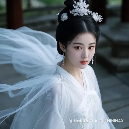 人物移动，背后烟雾飘散，仙气飘飘 by Hailuo AI Video Generator