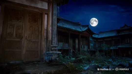 

李明是个喜欢冒险的年轻人，听闻老家村头有座废弃的老宅，传说曾住着一位被诅咒的女主人，便决定在月圆之夜一探究竟。

夜幕降临，他推开吱呀作响的木门，屋内弥漫着腐朽的气息。墙上挂着一面巨大的镜子，镜面模糊不清。他走近一看，镜中的自己竟缓缓露出诡异的微笑，而他自己却面无表情。

突然，镜面泛起涟漪，一股强大的吸力将他拉入镜中世界。四周昏暗冰冷，空气中弥漫着不祥的气息。他听到低语声，循声而去，看到一个身穿古老服饰的女人。

“你来了。”女人声音空洞，“我被困在这里几百年，需要一个替身。”

李明惊恐万分，拼命寻找逃离的方法。他发现墙上刻着古老的咒语，便开始念诵。随着咒语的进行，镜中世界开始崩塌，女人发出凄厉的尖叫。

“快停下！”她尖叫道，“你会毁掉一切！”

但李明没有停下，直到镜中世界彻底消失。他感到一阵眩晕，醒来时发现自己躺在老宅的地板上。

他逃出老宅，回到家中。然而，每到夜晚，他总能听到镜中的低语声，仿佛那个女人还在寻找他。

他知道，诅咒并没有真正解除，只是暂时被压制。他决定离开村子，但每当他看到镜子时，总会感到一阵寒 by Hailuo AI Video Generator