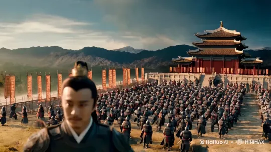 梦回唐朝成为大将军，带领千军万马攻城杀敌。一代成为枭雄。 by Hailuo AI Video Generator