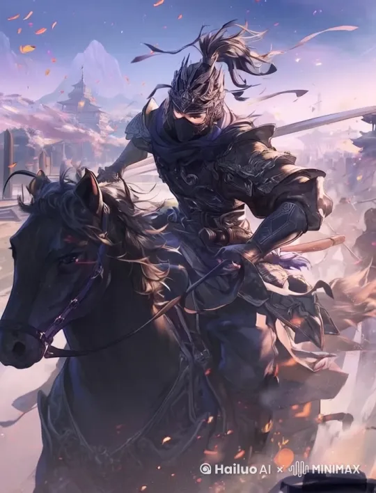 战火星光，烟雾弥漫，策马奔腾，眼光如电 by Hailuo AI Video Generator