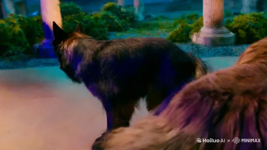 帮我设计一段猫狗蛇大战的视频 by Hailuo AI Video Generator