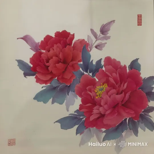 雨后，风动，花上下左右摆动 by Hailuo AI Video Generator
