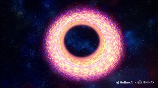 星际穿越中的穿越虫洞的画面感，配有音乐 by Hailuo AI Video Generator