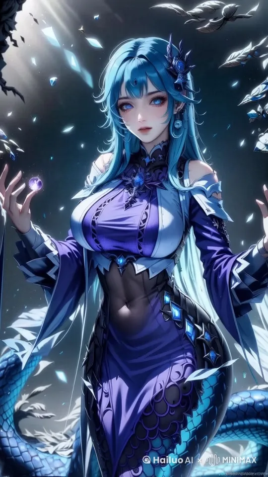 妖娆的扭动着身躯跳舞，全景推进 by Hailuo AI Video Generator
