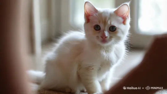 白色的小猫咪
 by Hailuo AI Video Generator