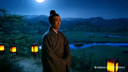 宋代古风，呈现大文豪苏轼夜思王弗之景，梦回相识之时，感慨时间飞逝，岁月不居。 by Hailuo AI Video Generator