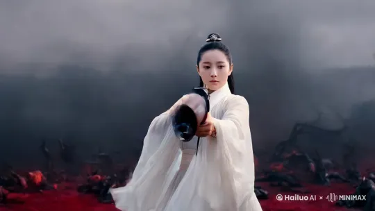 林黛玉，那个《红楼梦》中弱柳扶风的女子，此刻却站在一片荒芜的战场上，手中握着一挺漆黑的加特林机枪，眼神冷峻如冰。她的裙摆随风轻扬，仿佛与这血腥的战场格格不入，却又诡异得令人胆寒。

鲁智深，那个曾经倒拔垂杨柳的莽汉，此刻正挥舞着禅杖，大步流星地朝她冲来，口中怒吼：“林妹妹，你莫要欺人太甚！”林黛玉微微一笑，手指轻轻扣动扳机，加特林瞬间喷吐出火舌，子弹如暴雨般倾泻而出。鲁智深还未反应过来，便被密集的弹雨打得连连后退，最终倒在一片尘土中，禅杖“咣当”一声落地。林黛玉收起加特林，轻叹一声：“鲁大师，何必自寻死路？”

就在此时，天空中传来一声长啸，孙悟空脚踏筋斗云，手持金箍棒，从天而降。他怒目圆睁，喝道：“林黛玉，你竟敢伤我兄弟！”林黛玉不慌不忙，从袖中掏出一座小巧玲珑的宝塔——正是李靖的镇妖塔。她轻轻一抛，宝塔迎风而长，瞬间将孙悟空笼罩其中。孙悟空在塔内左冲右突，却无论如何也挣脱不出，只得愤愤骂道：“你这丫头，竟有如此法宝！”

然而，林黛玉的麻烦还未结束。远处，貂蝉袅袅婷婷地走来，手中握着一根金光闪闪的金箍棒，眼中带着一丝挑衅。林黛玉眉头一皱，心中暗想：“这貂蝉，竟敢与我争锋？”她二话不说，提起金箍棒便朝貂蝉冲去。吕布，那个曾经横扫千军的猛将，见状急忙挡在貂蝉面前，方天画戟直指林黛玉：“休得伤我貂蝉！”

林黛玉冷笑一声，金箍棒一挥，与吕布战在一处。两人你来我往，战得天地变色。最终，林黛玉一棒敲在吕布头顶，吕布闷哼一声，倒地不起。貂蝉见状，吓得花容失色，转身欲逃，却被林黛玉一把抓住。林黛玉轻抚貂蝉的脸颊，柔声道：“妹妹，何必与我争这天下？”

最终，林黛玉站在战场中央，脚下是吕布的尸身，身后是镇压孙悟空的宝塔，远处是鲁智深的遗骸。她抬头望天，嘴角泛起一丝淡淡的笑意，轻声呢喃：“这天下，终究是我的。” by Hailuo AI Video Generator