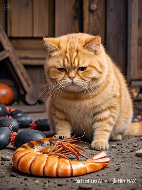 猫咪擦眼泪 by Hailuo AI Video Generator