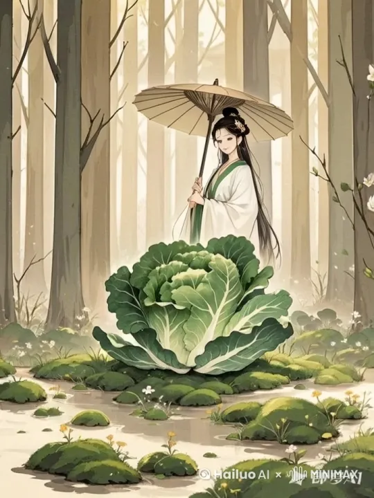 美女丛森林经过突然变成幻引狐妖一闪而过， by Hailuo AI Video Generator