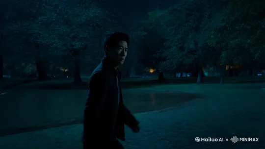 江城公园在深夜显得格外寂静，只有风吹过树叶的沙沙声。李玄走进公园，四处张望，却没有看到任何人。

“果然是恶作剧。”他正打算离开，突然听到一阵低沉的咆哮声。

声音来自公园的湖边，李玄犹豫了一下，还是决定过去看看。当他走近湖边时，被眼前的景象震惊了。

湖面上，一只形似麒麟的异兽正在悠闲地划水。它的头上顶着一个外卖箱，嘴里还叼着一张外卖单。

“这是……麒麟送外卖？”李玄目瞪口呆。

麒麟注意到了李玄，优雅地游到岸边，把外卖箱放在地上，然后用鼻子推了推李玄。

“您的外卖，请签收。”麒麟居然说话了！

李玄接过外卖箱，打开一看，里面是一份热气腾腾的炸鸡。

“呃……谢谢？”李玄一脸茫然。

麒麟点了点头，然后转身跳回湖里，消失在水面上。

李玄拿着炸鸡，陷入了深深的思考：“所以，我现在是在做梦，还是这个世界疯了？”[右移,左摇,跟随] by Hailuo AI Video Generator