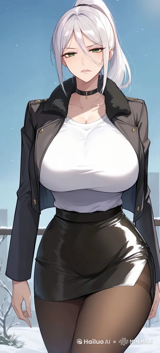 符合画面中人物状态的动态，包括呼吸，胸怀起伏，大腿的肉感 by Hailuo AI Video Generator
