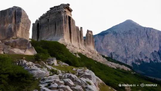 帮我生成一张4k超清 奥林匹克山的风景全景照片 by Hailuo AI Video Generator