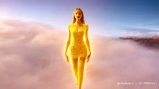 [拉远]美女变成鸟飞翔 by Hailuo AI Video Generator