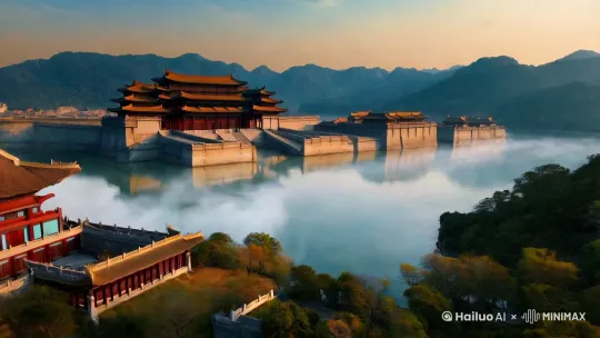 申城故郡，沪渎新府。星分翼轸，地接衡庐。襟三江而带五湖，控蛮荆而引瓯越。物华天宝，光射斗牛之墟；人杰地灵，徐汇肇英才之府。雄州雾列，俊采星驰。台隍枕夷夏之交，宾客尽东南之美。时维九月，序属三秋。潦水尽而浦江澄，烟光凝而暮山紫。俨骖騑于广道，访风景于崇阿。临环球之新筑，得云巅之仙阁。

层峦耸翠，上出重霄；飞阁流丹，下临无地。鹤汀凫渚，穷岛屿之萦回；桂殿兰宫，列冈峦之体势。披绣闼，俯雕甍：山原旷其盈视，川泽纡其骇瞩。闾阎扑地，万户参商之列；舸舰迷津，青雀黄龙之舳。云销雨霁，彩彻区明。落霞与霓虹齐飞，秋水共长天一色。浦江横陈，声断衡阳之浦；虹桥飞架，影接姑苏之墟。

遥襟甫畅，逸兴遄飞。商籁爽而金风生，清歌凝而白云遏。浦江夜宴，气凌陆家之樽；玉山倾倒，光照申城之笔。四美具，二难并。穷睇眄于中天，极娱游于暇日。天高地迥，觉宇宙之无穷；兴尽悲来，识盈虚之有数。望长安于日下，目吴会于云间。地势极而南溟深，天柱高而北辰远。关山难越，谁悲失路之人？萍水相逢，尽是他乡之客。怀帝阍而不见，奉宣室以何年？

嗟乎！时运不齐，命途多舳。冯唐易老，李广难封。屈贾谊于长沙，非无圣主；窜梁鸿于海曲，岂乏明时？所赖君子见机，达人知命。老当益壮，宁移白首之心？穷且益坚，不坠青云之志。酌浦泉而觉爽，处涸辙以犹欢。沪渎虽赊，扶摇可接；东隅已逝，桑榆非晚。孟尝高洁，空余报国之情；阮籍猖狂，岂效穷途之哭！ by Hailuo AI Video Generator