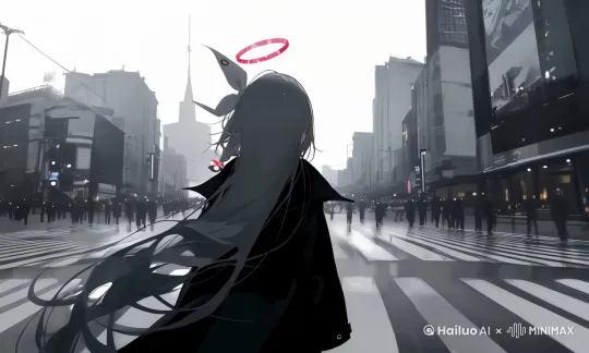 头发飘动 身体微动 by Hailuo AI Video Generator
