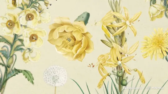 一阵风吹过，花随着风摇曳。固定镜头。 by Hailuo AI Video Generator