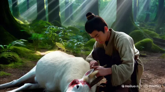 神秘的玉簪
在古老的青山镇,有个叫阿福的年轻猎户,为人善良正直,对镇上的老人们格外照顾。
一日,阿福像往常一样进山打猎。山林深处,静谧得有些诡异,突然,一只受伤的白鹿从灌木丛中窜出,倒在了阿福脚边。阿福心生怜悯,赶忙蹲下查看它的伤势,就在这时,一阵奇异的光芒从白鹿的鹿角间闪烁而出,阿福定睛一看,竟是一支精美的玉簪。
阿福还没来得及细想,远处传来一阵嘈杂的脚步声,原来是镇上的恶霸刘二带着一群手下寻来。刘二眼尖,一下就看到阿福手中的玉簪,伸手便抢:“这宝贝归我了,识相的就赶紧滚!”阿福无奈,只能眼睁睁看着刘二得意洋洋地拿着玉簪离去。
刘二回到家,迫不及待地将玉簪拿给母亲炫耀。刘母拿起玉簪,刚一触碰,神奇的事情发生了!玉簪发出柔和的光芒,将刘母笼罩其中。光芒散去,刘母竟变得年轻了十岁,脸上的皱纹消失不见,白发也变成了青丝。刘二见状,欣喜若狂,想着这玉簪定是个宝贝,能让人返老还童,要是多使用几次,岂不是能长生不老?
刘二为了独占玉簪的秘密,将母亲关在了房间里,自己则带着玉簪四处炫耀。消息很快传遍了整个青山镇,百姓们纷纷前来围观,阿福也在其中。看着刘二嚣张的模样,阿福心中十分气愤,却又无可奈何。
然而,好景不长。刘二整日沉迷于玉簪的神奇力量,不断让玉簪为他实现各种愿望,今天要金山银山,明天要娇妻美妾。玉簪的光芒渐渐变得黯淡,可刘二却浑然不知,依旧贪婪地索取着。
一天夜里,玉簪突然发出一道强烈的光芒,将刘二从睡梦中惊醒。他惊恐地看着玉簪,只见玉簪缓缓飘起,发出冰冷的声音:“贪婪之人,必将受到惩罚!”话音刚落,玉簪化作一道闪电,击中了刘二。刘二瞬间变得衰老无比,头发掉光,牙齿脱落,身体也变得虚弱不堪。
与此同时,被关在房间里的刘母也恢复了原本的模样,她看着眼前发生的一切,悔恨不已。她跌跌撞撞地跑出门,向众人哭诉着刘二的恶行,祈求大家的原谅。
阿福看到这一幕,心中五味杂陈。他想起了那只受伤的白鹿,或许这一切都是因果报应。阿福决定帮助刘母,他带着众人来到山林中,寻找那只白鹿。在山林深处,他们再次见到了白鹿。白鹿看着阿福,眼中充满了感激,它轻轻点了点头,随后玉簪再次出现在阿福手中。
阿福拿着玉簪,心中思索良久。他没有用玉簪为自己谋取任何私利,而是将玉簪放在了镇中的祠堂里,让它成为守护青山镇的宝物。从此,青山镇恢复了往日的平静,百姓们也过上了幸福安宁的生活。而关于那支神秘玉簪的故事,也在青山镇代代相传,告诫着人们莫要贪婪,要心存善念。 by Hailuo AI Video Generator