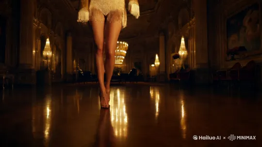美女性感穿细高跟。 by Hailuo AI Video Generator