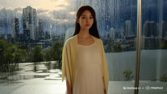 以下是关于一位年轻漂亮女人的下雨天场景的绘画描述:
**画面构思:**
1. **人物姿势**:
- 女人站立,衣着朴素或时尚,表现出自然的姿态。
- 面部表情可以是专注、若有所思,或简单地望向远方。
2. **服装设计**:
- 白色连衣裙,带有一点飘逸感,透露出清新和优雅。
- 可以添加一件轻薄的披肩或外套,以增加画面的层次感。
3. **背景设置**:
- 简约的室内场景,或可以是街道、公园等场所。
- 如果选择室内,可以加入窗户,透出雨帘和模糊的建筑轮廓;如果选外面,则可以有高楼大厦或树木。
4. **光线与色彩**:
- 下雨天通常带有一定的阴沉感,但也能通过窗户或树叶间的光线增加温暖。
- 使用柔和的颜色调,如白色、浅灰、蓝绿色等,营造出宁静而略带忧郁的氛围。
5. **细节处理**:
- 雨点可以以纱窗或透明的网格形式呈现。
- 地面可能有水洼或积水痕迹,增加真实感。
**色彩搭配建议**:
- **主体颜色**:白色、浅黄色、米色(根据人物肤色调整)。
- **背景与阴影**:深灰色、墨绿色、蓝色。
- **雨点与光线**:银色、淡蓝色、微紫色。 by Hailuo AI Video Generator
