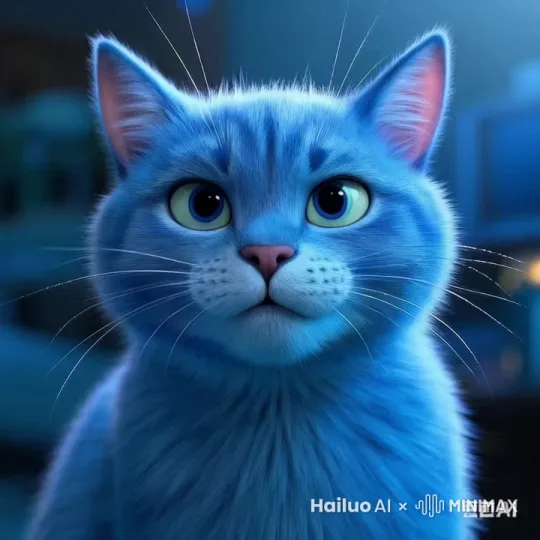 猫咪盯着镜头，慢慢露出委屈的表情，轻轻皱眉，慢慢眨了几下眼睛，缓慢的低下了头，眼中出现了泪水 by Hailuo AI Video Generator